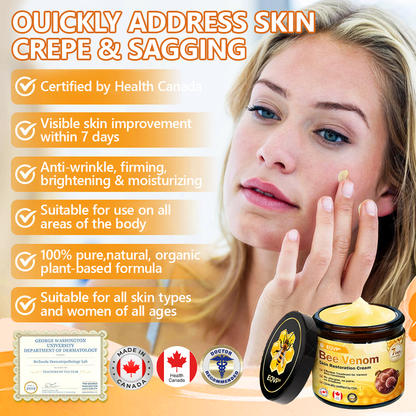 EQVP® 𝘽𝙀𝙀 𝙑𝙀𝙉𝙊𝙈 𝑺𝒌𝒊𝒏 𝑹𝒆𝒔𝒕𝒐𝒓𝒂𝒕𝒊𝒐𝒏 𝑪𝒓𝒆𝒂𝒎 –🌵 Anti-aging,Hydrating, Skin Repair, Even Tone, Acne and Dark Spot Treatment, Wart and Mole Removal, Psoriasis Relief