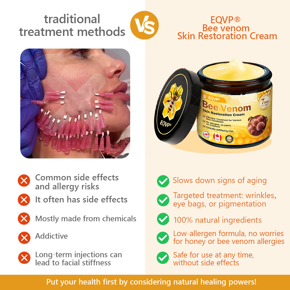 EQVP® 𝘽𝙀𝙀 𝙑𝙀𝙉𝙊𝙈 𝑺𝒌𝒊𝒏 𝑹𝒆𝒔𝒕𝒐𝒓𝒂𝒕𝒊𝒐𝒏 𝑪𝒓𝒆𝒂𝒎 –🌵 Anti-aging,Hydrating, Skin Repair, Even Tone, Acne and Dark Spot Treatment, Wart and Mole Removal, Psoriasis Relief